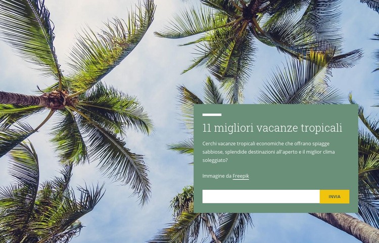 Vacanze tropicali Costruttore di siti web HTML