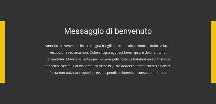 Messaggio di benvenuto Modello HTML