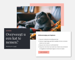 Algemene Kattenverzorging - HTML-Paginasjabloon