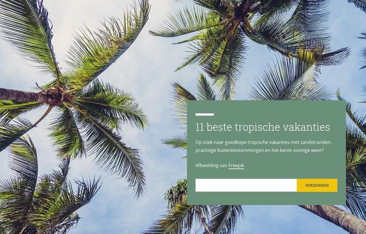Tropische vakanties Html Website Builder