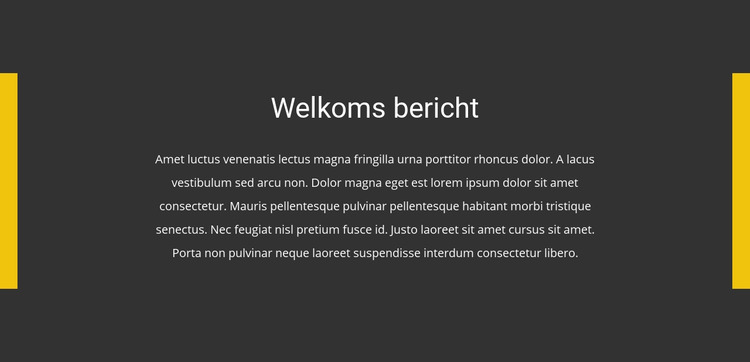 Welkoms bericht Joomla-sjabloon