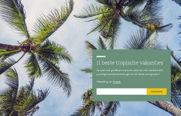 Tropische Vakanties - Eenvoudige Websitebouwer
