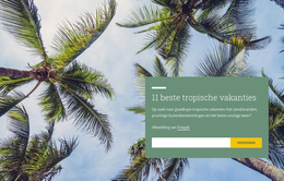 Tropische Vakanties - Websitesjabloon Gratis Downloaden