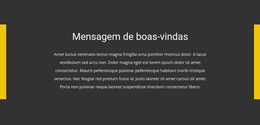 Mensagem De Boas-Vindas Construtor Joomla