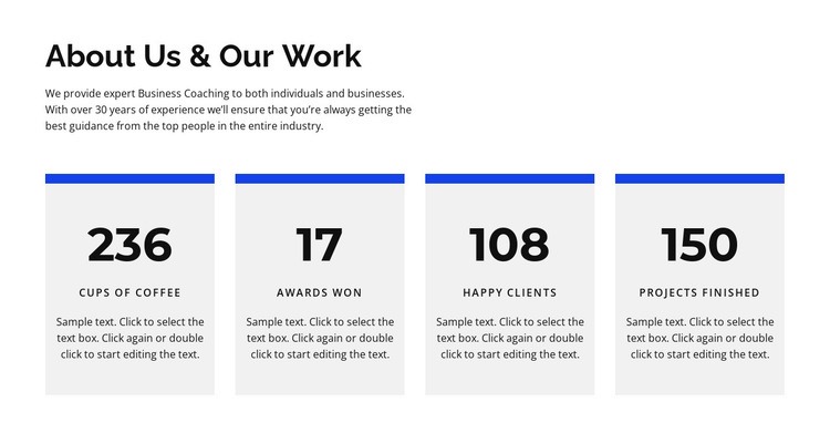 About us and work Squarespace Template Alternative