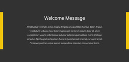 Welcome Message - Create Beautiful Templates