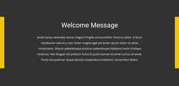 Welcome Message Flat Responsive