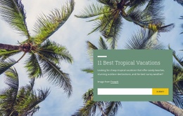 Premium Wysiwyg HTML Editor For Tropical Vacations