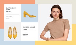 Página De Destino Multipropósito Para Zapatos De Tendencia Superior Para Mujer