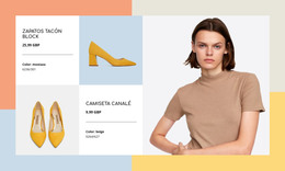 Zapatos De Tendencia Superior Para Mujer: Plantilla De Página HTML
