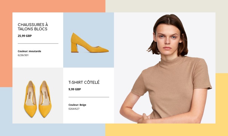 Chaussures tendance pour femmes Créateur de site Web HTML