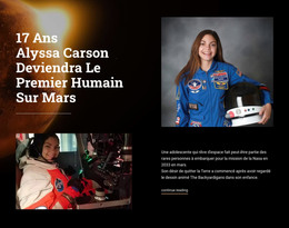 Première Femme Sur Mars - Site Web Réactif