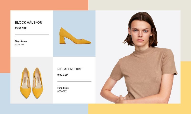 Topp trendiga skor för kvinnor HTML-mall