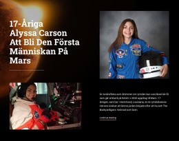 Första Kvinnan På Mars - Webbplatsmall För Företagspremium