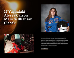 Mars'Taki Ilk Kadın - Duyarlı Web Sitesi