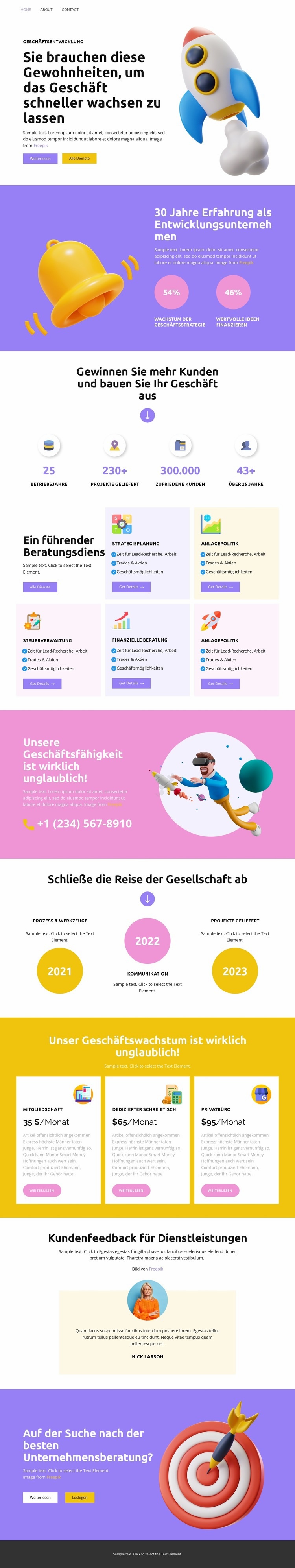 Ein führender Beratungsdienst HTML Website Builder