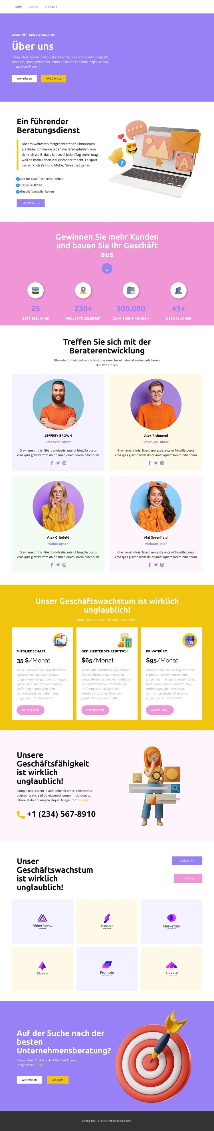 Finanzberatung Investition Website design