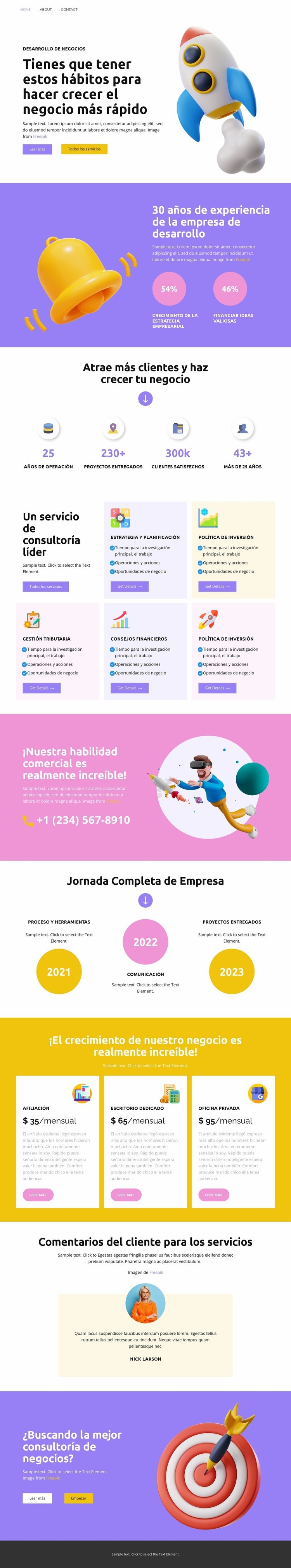 Un servicio de consultoría líder Creador de sitios web HTML