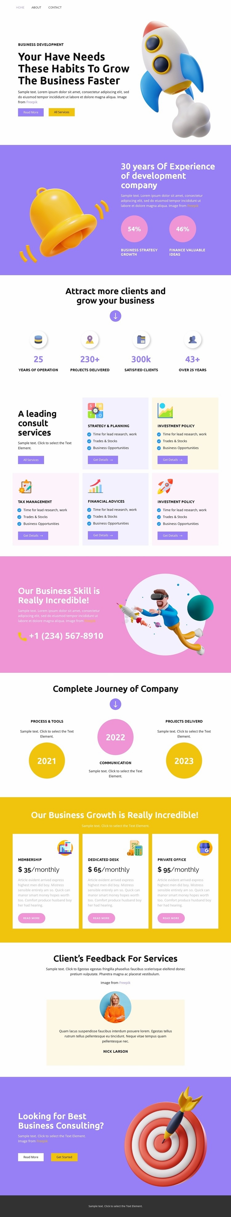 A leading consult services Homepage Design