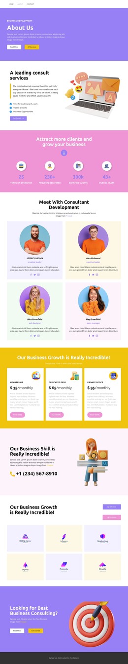 About Page HTML Templates
