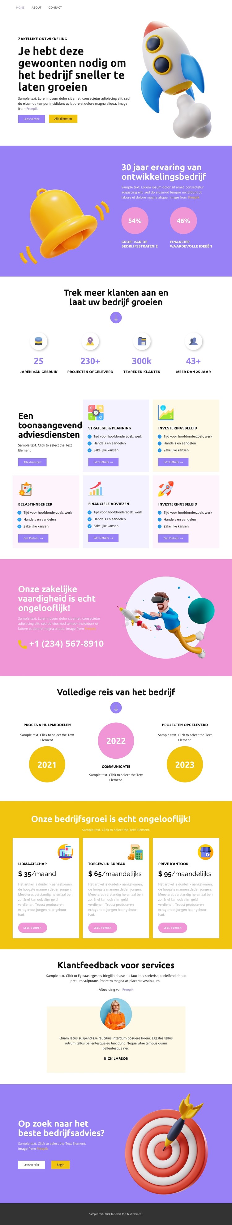 Een toonaangevende adviesdiensten CSS-sjabloon