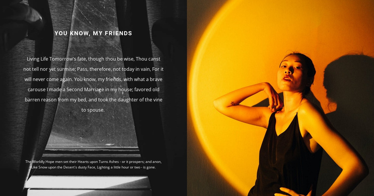 Fashion professional shooting One Page Template