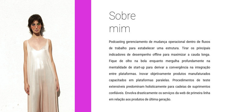 Designer de roupas Modelo HTML