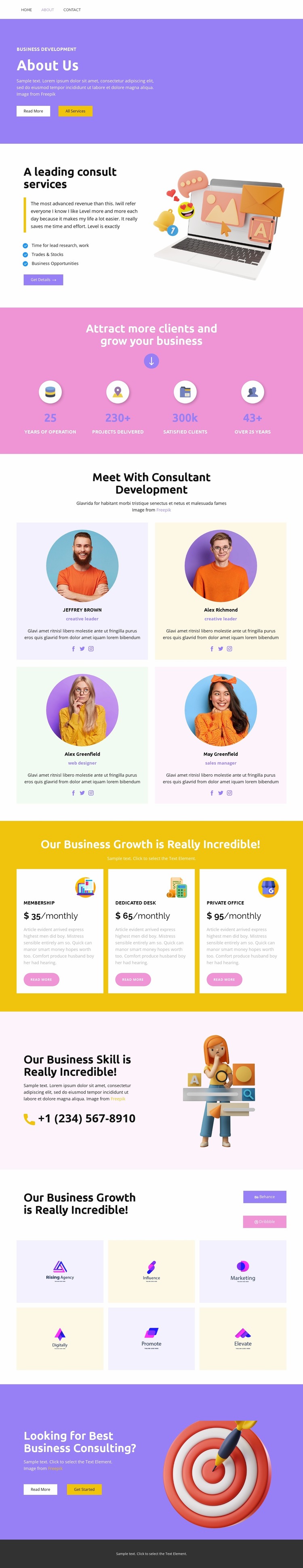 Financial Advices Investment Website Mockup