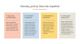 Textové Důvody Zara Úspěšný – Návrh Webových Stránek