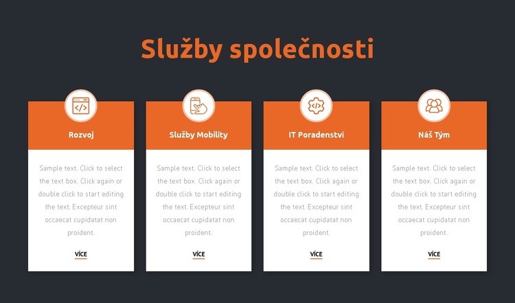 Služby poradenské firmy Šablona HTML