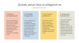 Text Gründe Zara Erfolgreich - HTML- Und CSS-Vorlage