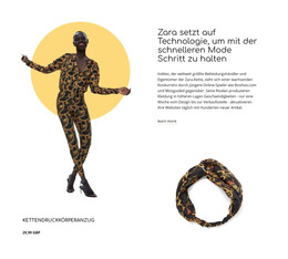 Modedesignmuster – Webseiten-Vorlage