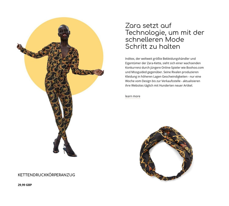 Modedesignmuster Website-Vorlage