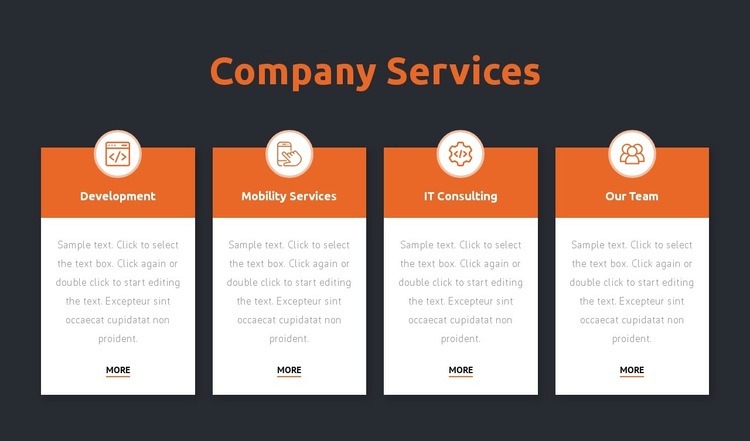 Consulting firm services Elementor Template Alternative