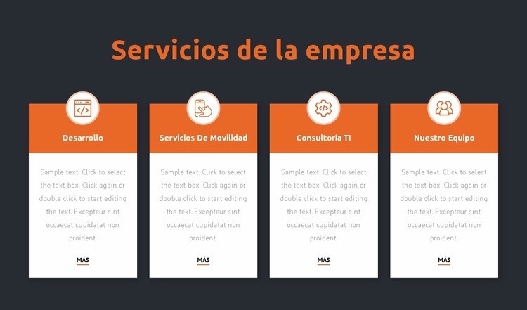 Servicios de la firma consultora Plantilla