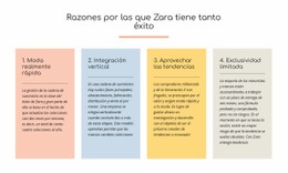 Plantilla De Una Página Más Creativa Para Texto Razones Zara Exitosas