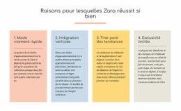 Texte Des Raisons Du Succès De Zara Conception De Sites Web