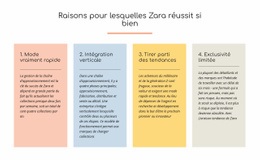 Modèle D'Une Page Le Plus Créatif Pour Texte Des Raisons Du Succès De Zara