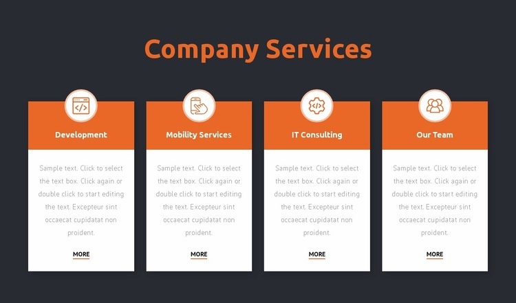 Consulting firm services Homepage Design
