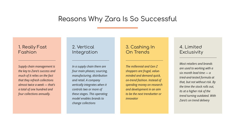 Text reasons zara successful Homepage Design