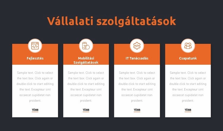 Tanácsadó cég szolgáltatásai Weboldal tervezés