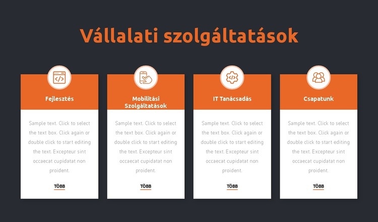 Tanácsadó cég szolgáltatásai WordPress Téma