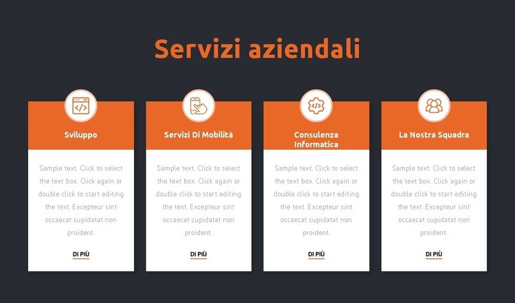 Servizi di società di consulenza Costruttore di siti web HTML