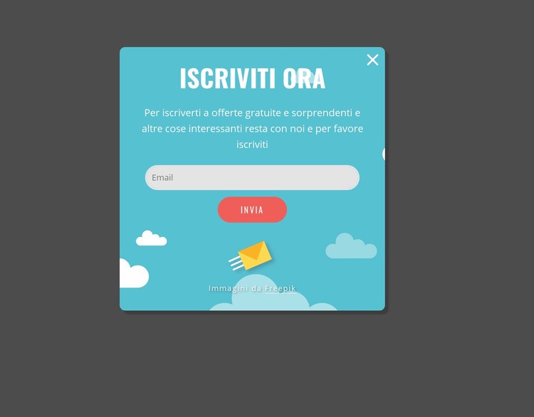 Popup di iscrizione creativo Modelli di Website Builder