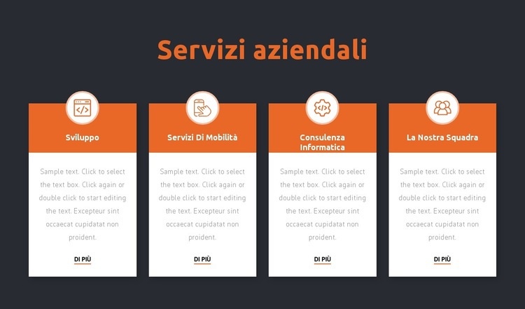 Servizi di società di consulenza Mockup del sito web