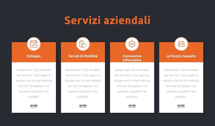 Servizi di società di consulenza Modello di sito Web