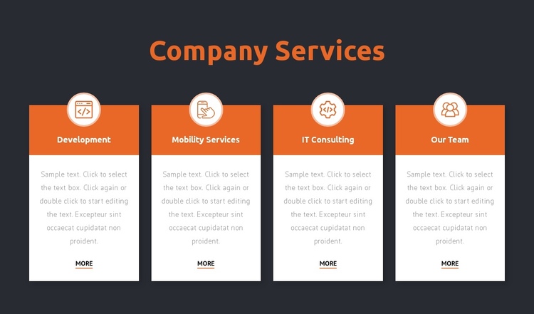 Consulting firm services One Page Template