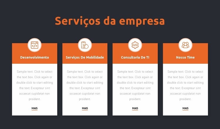 Serviços de empresa de consultoria Modelo HTML5