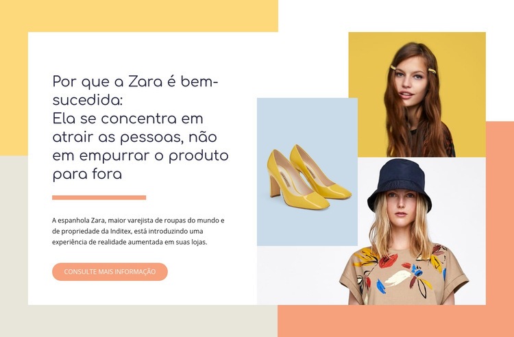 Bolsas, jaquetas, sapatos Landing Page