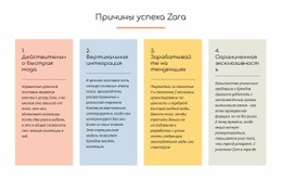 Текстовые Причины Успеха Zara - HTML Creator